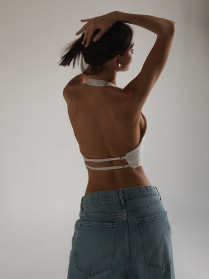 Backless Halter Vest