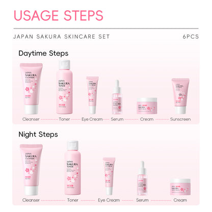 Japanese Set Of Cherry Blossom Skin Care